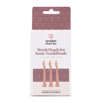 Spotlight Oral Care Rose Gold Sonic Toothbrush Replacement Heads x 3