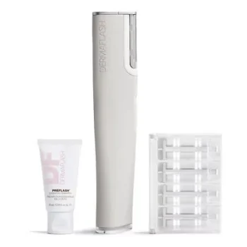 DERMAFLASH LUXE+ Advanced Sonic Dermaplaning + Peach Fuzz Removal Stone